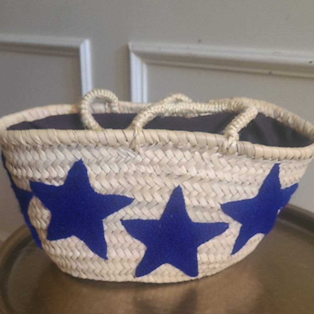 Colores Collective Mini Blue Star Basket Tote